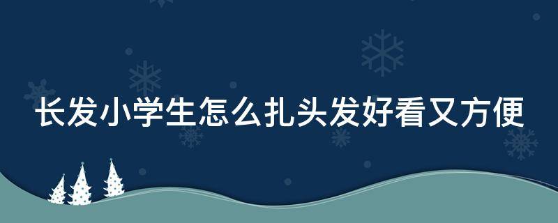 长发小学生怎么扎头发好看又方便（长发小学生怎么扎头发好看又方便图片）