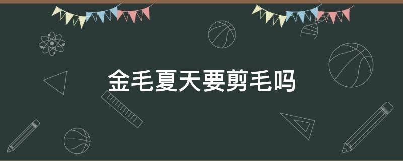 金毛夏天要剪毛吗 金毛夏天要剪毛吗?