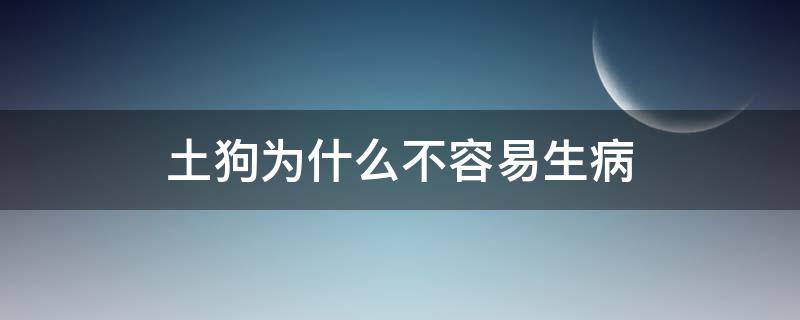 土狗为什么不容易生病（土狗为啥不容易生病）