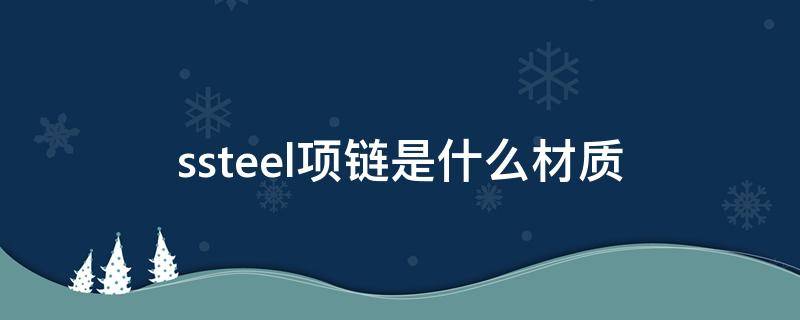 s.steel项链是什么材质（l.s.steel项链是什么材质）