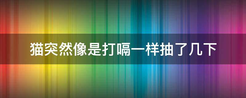 猫突然像是打嗝一样抽了几下 猫打嗝一样一抽一抽的身体还挺