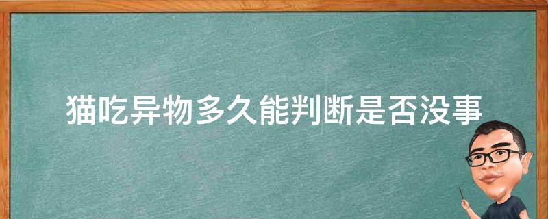 猫吃异物多久能判断是否没事（如何判断猫是否吃了异物）