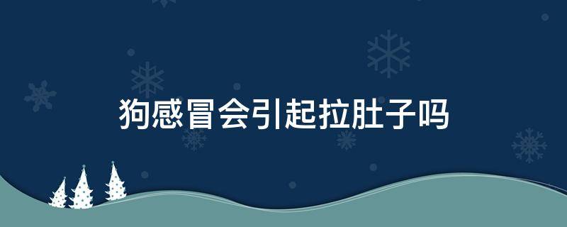 狗感冒会引起拉肚子吗（狗狗感冒会引起拉肚子吗）