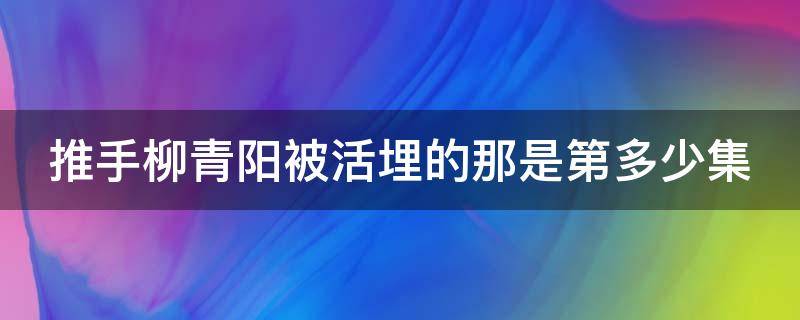 推手柳青阳被活埋的那是第多少集 推手柳青阳被活埋的那是第多少集啊