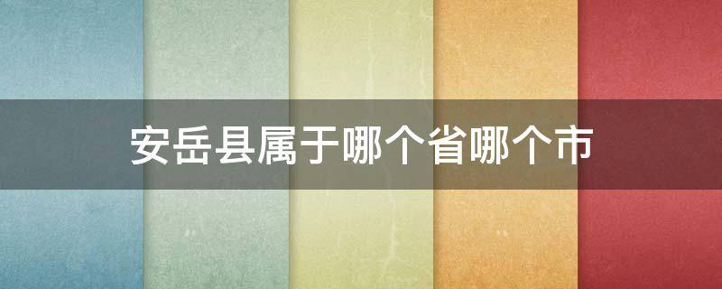 安岳县属于哪个省哪个市 安岳县属于哪个市的