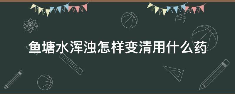 鱼塘水浑浊怎样变清用什么药（养鱼水浑浊用什么药水能变清）