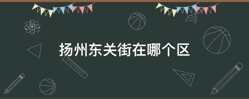 扬州东关街在哪个区（扬州东关街位于哪个区）