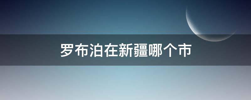 罗布泊在新疆哪个市（罗布泊在新疆那个地区）