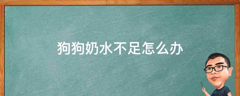 狗狗奶水不足怎么办（幼犬奶水不足怎么办）