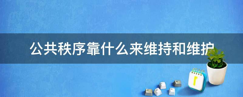 公共秩序靠什么来维持和维护（公共秩序靠什么来维持和维护?）