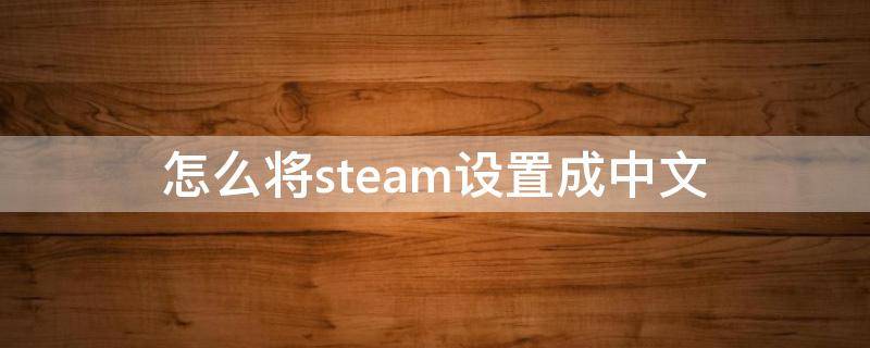 怎么将steam设置成中文（steam怎么把游戏设置成中文）