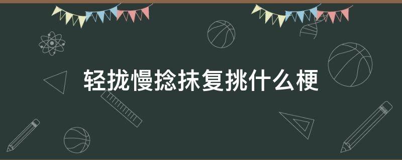 轻拢慢捻抹复挑什么梗 轻拢慢捻抹复挑的轻什么意思