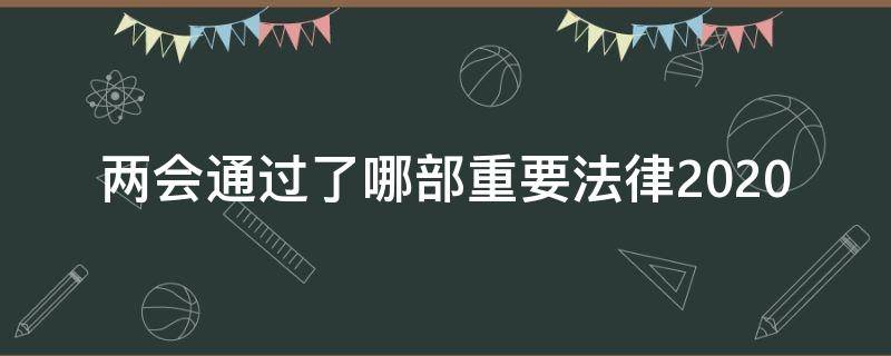 两会通过了哪部重要法律2020 2020两会通过哪些法案