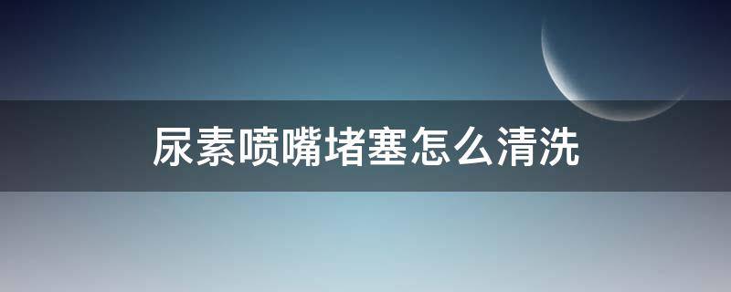 尿素喷嘴堵塞怎么清洗（尿素喷嘴堵塞怎么清洗视频）