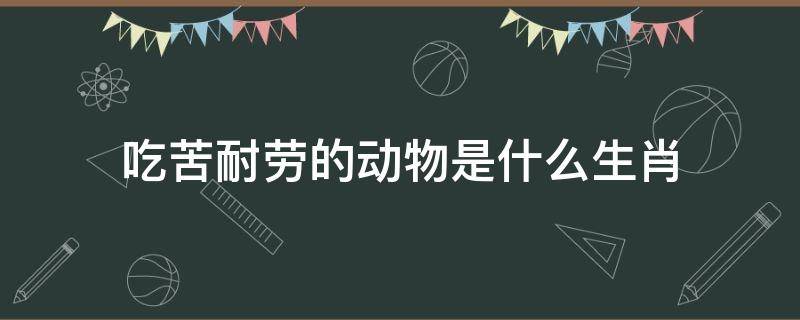 吃苦耐劳的动物是什么生肖（吃苦耐劳的动物是哪个生肖）