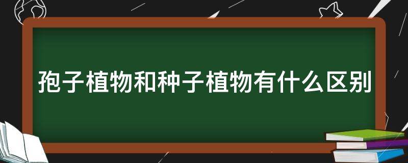 孢子植物和种子植物有什么区别（孢子植物和种子植物有什么区别的表格）