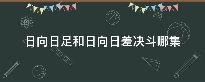 日向日足和日向日差决斗哪集 日向日差vs日向日足第几集