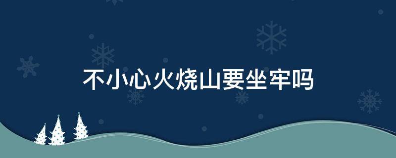 不小心火烧山要坐牢吗 放火烧山要坐牢