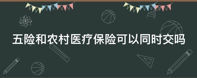 五险和农村医疗保险可以同时交吗（五险的医疗保险和农村的医疗保险有啥区别）