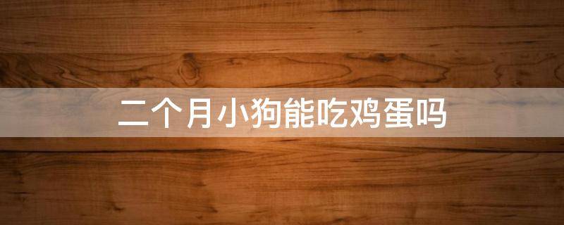 二个月小狗能吃鸡蛋吗 二个月小狗可以吃鸡蛋吗