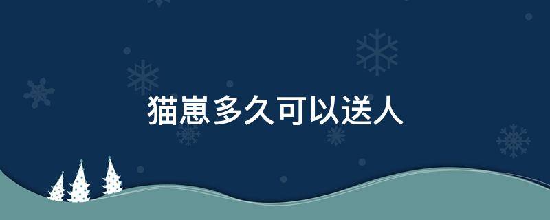 猫崽多久可以送人 猫的幼崽多久可以送出去