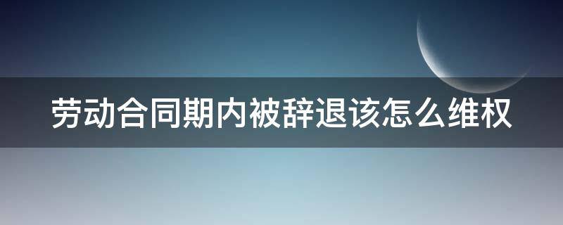 劳动合同期内被辞退该怎么维权（在劳动合同期内被辞退应该赔偿几倍工资）