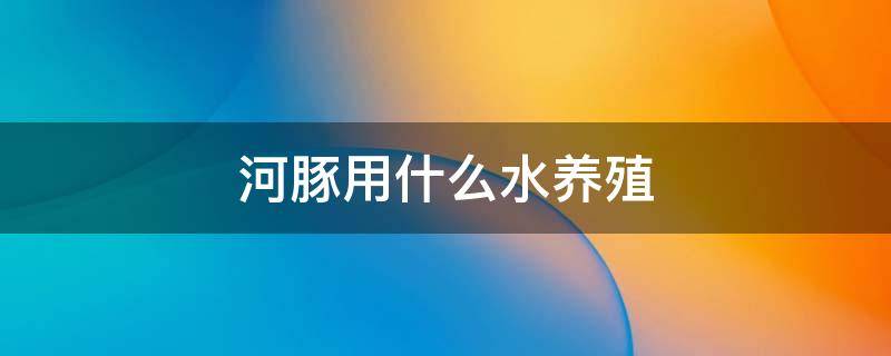 河豚用什么水养殖 河豚怎么养殖技术