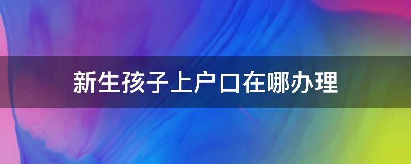 新生孩子上户口在哪办理 新生儿户口办理流程