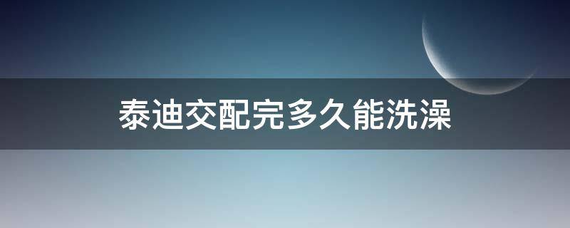 泰迪交配完多久能洗澡（泰迪配完种多久能洗澡）