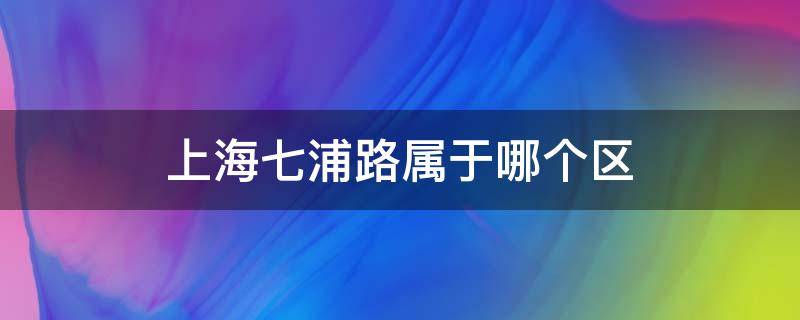 上海七浦路属于哪个区（上海七浦路属于哪一个区）