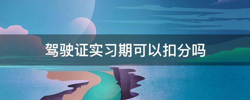 驾驶证实习期可以扣分吗（新驾驶证一年内可以扣多少分）