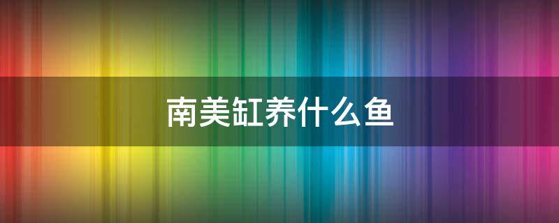 南美缸养什么鱼 南美缸养什么鱼可以促使灯鱼群游