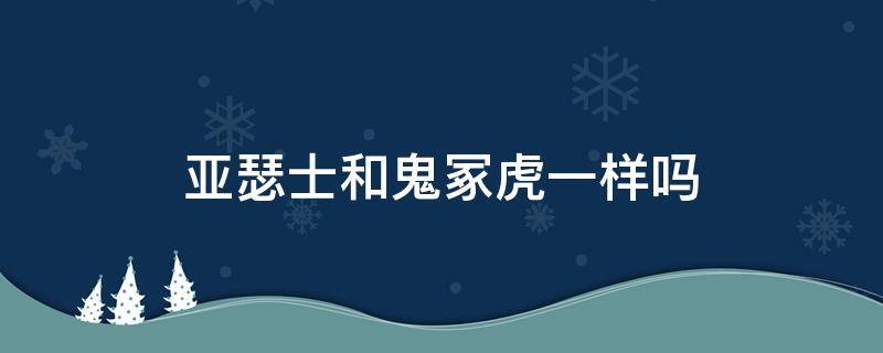 亚瑟士和鬼冢虎一样吗（亚瑟士和鬼冢虎一样吗?）