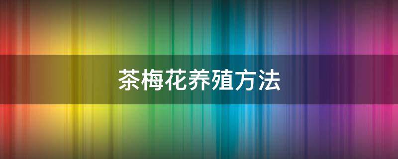 茶梅花养殖方法 茶树梅的养殖方法