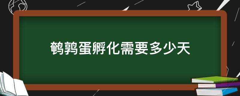 鹌鹑蛋孵化需要多少天 鹌鹑蛋孵化需要多少天,孵化时注意什么问题?