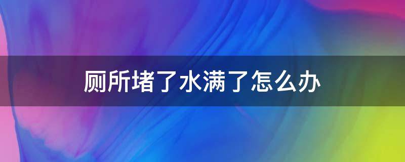 厕所堵了水满了怎么办（厕所堵了水满了如何自己疏通）