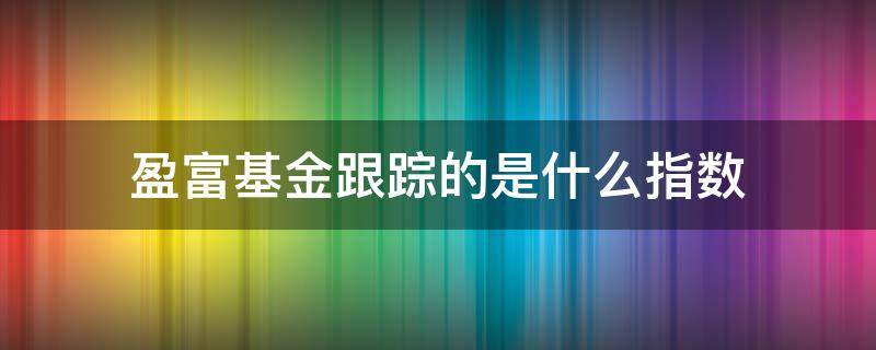 盈富基金跟踪的是什么指数（盈富指数跟踪的是哪一个指数）