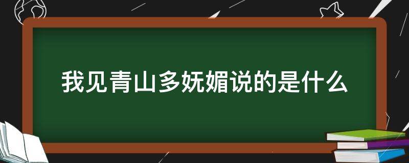 我见青山多妩媚说的是什么（我见青山多妩媚下一句）