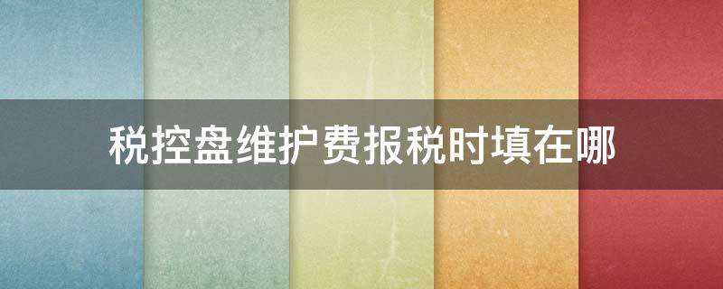 税控盘维护费报税时填在哪（税控盘技术维护费申报时候怎么填报）