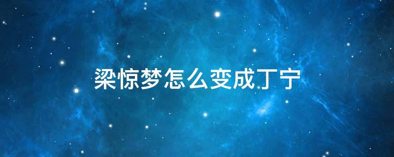 梁惊梦怎么变成丁宁 丁宁一开始就知道自己是梁惊梦吗