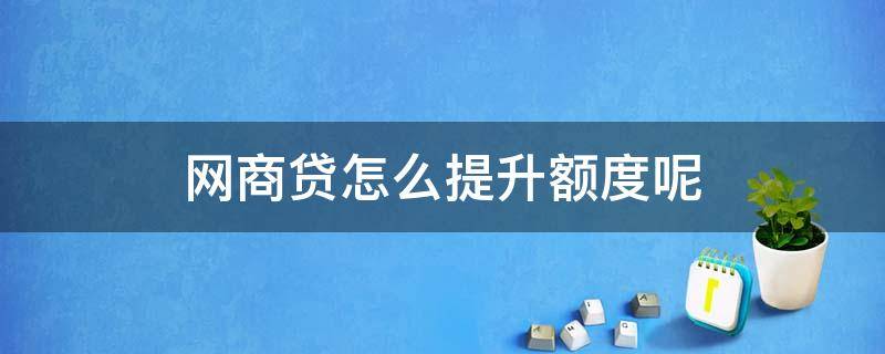 网商贷怎么提升额度呢（网商贷如何提升额度）