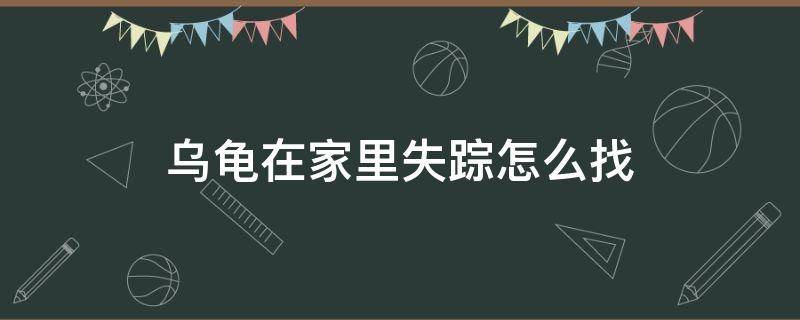 乌龟在家里失踪怎么找 如何找到失踪的乌龟