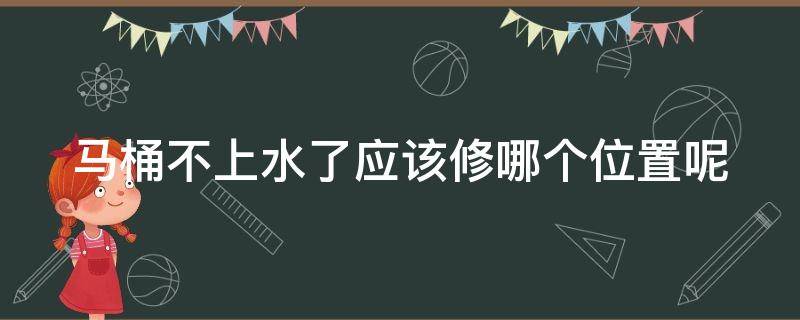 马桶不上水了应该修哪个位置呢 马桶不上水怎样修