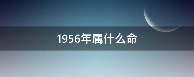 1956年属什么命 1956年属什么命理年