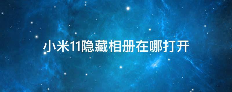 小米11隐藏相册在哪打开 小米10隐藏相册在哪