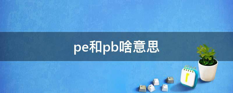 pe和pb啥意思 pe与pb是什么意思