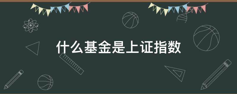 什么基金是上证指数 上证指数指的是哪些基金