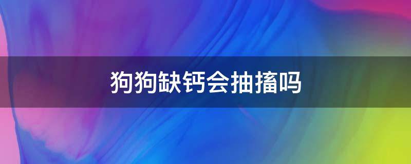 狗狗缺钙会抽搐吗 狗严重缺钙引起抽搐会怎么样