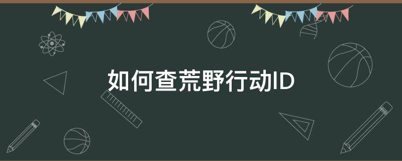 如何查荒野行动lD（荒野行动怎么过检测）