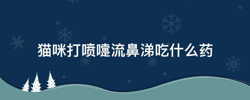 猫咪打喷嚏流鼻涕吃什么药 猫咪打喷嚏流鼻涕吃什么药好得快